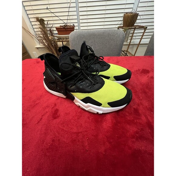 Nike Huarache Drift Sneakers - Volt/Black/White - Men's Size 9 - Picture 1 of 12